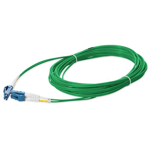 Picture of 1m LC (Male) to LC (Male) Green OS2 Duplex Fiber OFNR (Riser-Rated) Patch Cable
