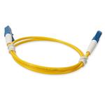 Picture of 0.15m LC (Male) to LC (Male) Straight Yellow OS2 Simplex OFNR (Riser-Rated) Patch Cable