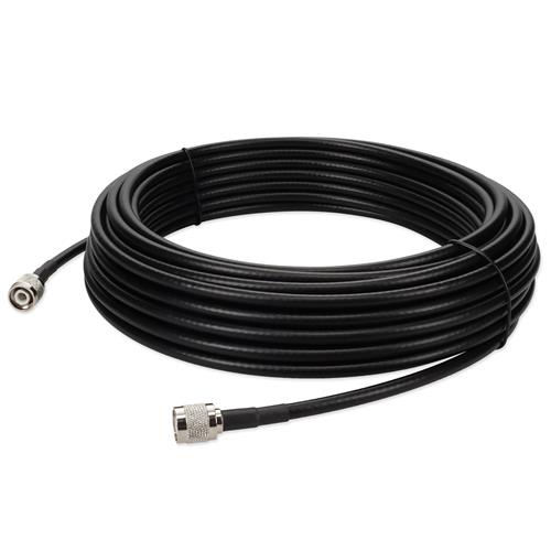 Picture of 25ft Cisco® 4G-CAB-LMR240-25 Compatible TNC (Male) to TNC (Female) Coaxial Straight Black Simplex Copper PVC Patch Cable