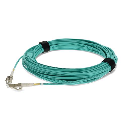 Picture of 15m HP® BK841A Compatible LC (Male) to LC (Male) OM4 Straight Aqua Duplex Fiber OFNR (Riser-Rated) Patch Cable