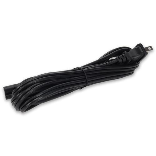 Picture for category 10ft NEMA 1-15P Male to C7 Female 18AWG 100-250V at 10A Black Power Cable
