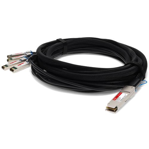 Picture of Arista Networks® CAB-Q-S-1M to HP® JD096B Compatible TAA 40GBase-CU QSFP+/4xSFP+ Direct Attach Cable (Passive Twinax, 1m)