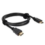 Picture of 5PK 6ft Lenovo® 0B47070 Compatible HDMI 1.4 Male to Male Black Cables Max Resolution Up to 4096x2160 (DCI 4K)