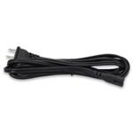 Picture of 10ft NEMA 1-15P Male to C7 Female 18AWG 100-250V at 10A Black Power Cable