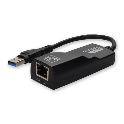 Picture of Lenovo® 4X90E51405 Compatible USB 3.0 (A) Male to RJ-45 Female Black Adapter