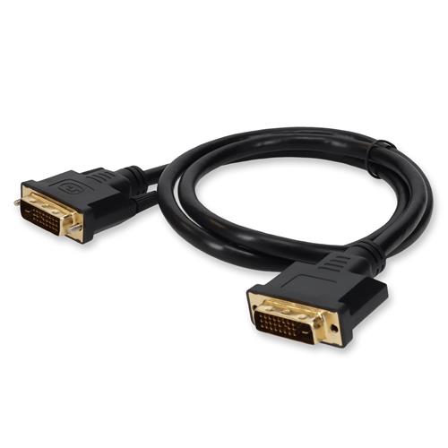 Picture of 1ft DVI-D Dual Link (24+1 pin) Male to Male Black Cable Max Resolution Up to 2560x1600 (WQXGA)