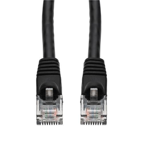 Picture for category 6in RJ-45 (Male) to RJ-45 (Male) Cat5e Straight Booted, Snagless Black UTP Copper PVC Patch Cable