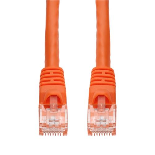 Picture for category 6in RJ-45 (Male) to RJ-45 (Male) Cat5e Straight Booted, Snagless Orange UTP Copper PVC Patch Cable