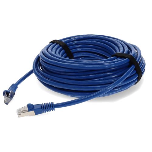Picture for category 20ft RJ-45 (Male) to RJ-45 (Male) Cat7 Shielded Straight Booted, Snagless Blue S/FTP Copper PVC Patch Cable