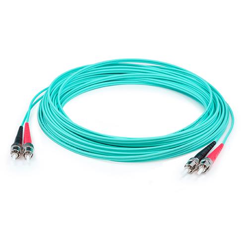 Picture for category 64m ST (Male) to ST (Male) OM4 Straight Aqua Duplex Fiber LSZH Patch Cable