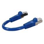 Picture of 6in RJ-45 (Male) to RJ-45 (Male) Straight Blue Cat7 S/FTP PVC Copper Patch Cable
