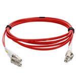 Picture of 3m LC (Male) to LC (Male) Straight Red OM1 Duplex Fiber OFNR (Riser-Rated) TAA Compliant Patch Cable
