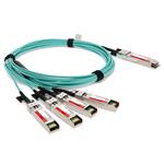 Picture of HP® 721070-B21-2M to Cisco® SFP-10G-AOC2M Compatible 40GBase-AOC QSFP+/4xSFP+ Active Optical Cable (850nm, MMF, 2m)