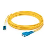 Picture of 22m LC (Male) to SC (Male) OS2 Straight Yellow Duplex Fiber Plenum Patch Cable